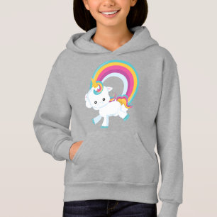 Unicorne avec Sweat - shirt à capuche Rainbow Girl