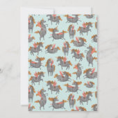 Unicorne | BABY SHOWER | Bleu | Invitation (Dos)