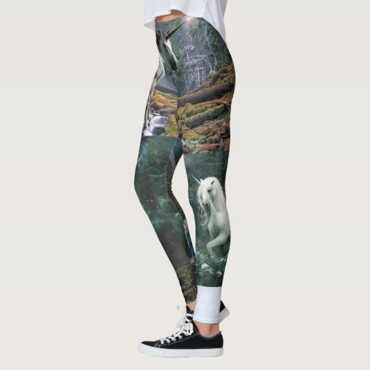 unicorne blanc long leggings faune (Gauche)