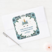 unicorne bleu glorieux merci Sticker (Enveloppe)