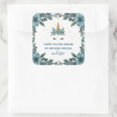 unicorne bleu glorieux merci Sticker (Sac)