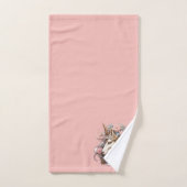 Unicorne bleu or rose sur mesure (Serviette à main)