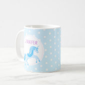 Unicorne bleue | Mug pour enfants (Devant gauche)