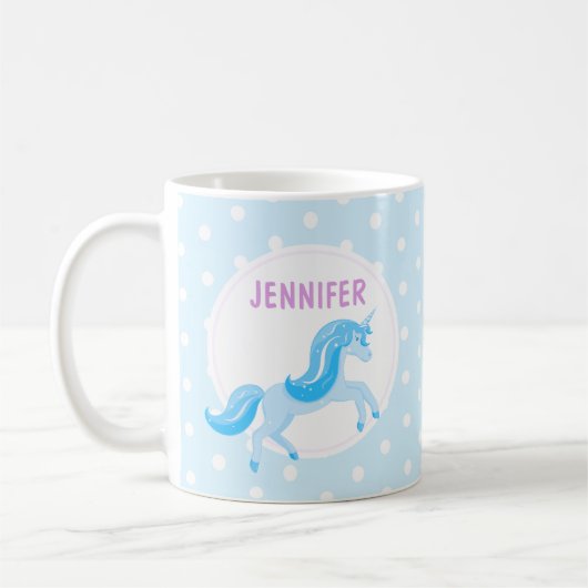 Unicorne bleue | Mug pour enfants (Gauche)