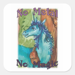 Unicorne Bleue Pas de Métal Pas de Stickers Magiqu