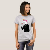 Unicorne Boire Vin TShirt (Devant entier)