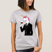 Unicorne Boire Vin TShirt (Devant)