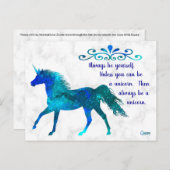 Unicorne - Carte postale (Devant / Derrière)