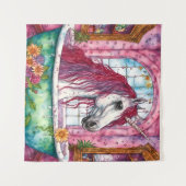 Unicorne dans la tapisserie de la baignoire (Devant (Horizontal))