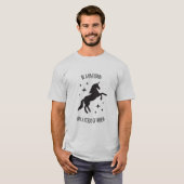 Unicorne dans un champ de T-shirt de chevaux (Devant entier)