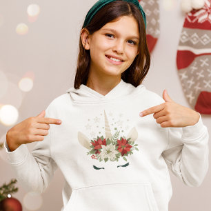 Unicorne de Noël floral