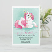 Unicorne de printemps | Invitation de Little Bunny (Debout devant)