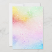 Unicorne de printemps | Invitation de Little Bunny (Dos)