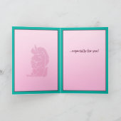 Unicorne de souhait magique | Carte Anniversaire P (Intérieur)