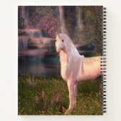 Unicorne devant une cascade Carnet spiral (Dos)