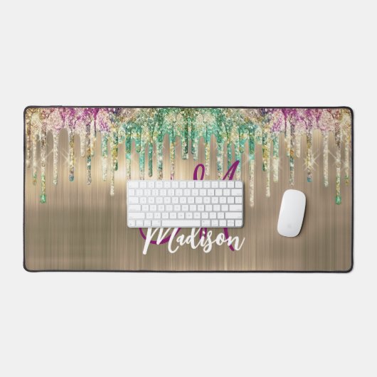 Unicorne d'or mignon Parties scintillant Drivers m (Clavier et souris)