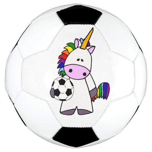 Unicorne drôle Jouer au football (Devant)