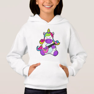 Unicorne en tant que musicien avec guitare