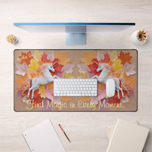 Unicorne Enchantée Automne Magique Pastel Orange H