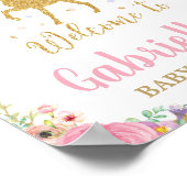 Unicorne et Fairy Baby shower Affiche de bienvenue (Coin)