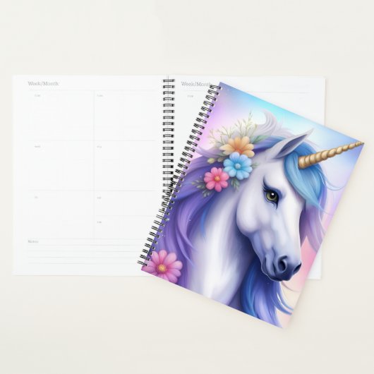Unicorne et fleurs (Devant avec enveloppe)