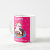 Unicorne et mug Donuts personnalisés (Devant gauche)