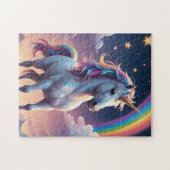 Unicorne et Puzzle arc-en-ciel (Horizontal)