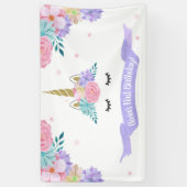 Unicorne Face Anniversaire Bannière fond (Vertical)