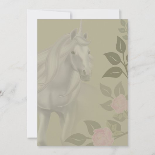 Unicorne Faire-part de mariage (Dos)