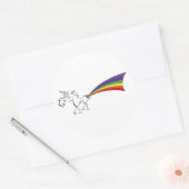 Unicorne farçant un autocollant arc-en-ciel (Enveloppe)