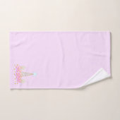 Unicorne, Fleurs et Confetti Or (Serviette à main)