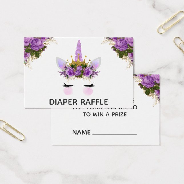 Unicorne Florale Violet Princesse Déchets Raffle (Bureau)