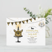 Unicorne gothique 1er anniversaire Invitations Bla (Debout devant)