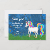 Unicorne Gras Couleurs vives Merci Anniversaire (Devant)