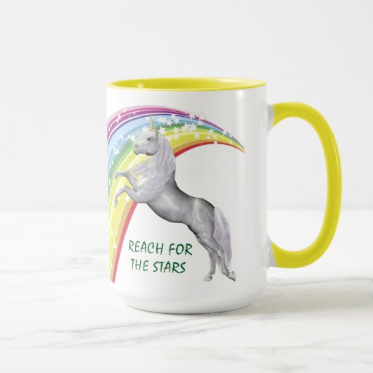 Unicorne jaune 15 oz Combo Mug (Droite)