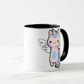 unicorne kitten arc-en-ciel café Mug (Devant droit)