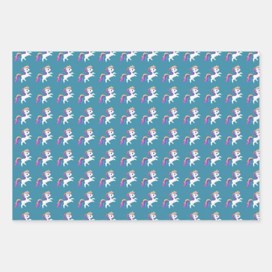 Unicorne lunaire Rainbow Papier d'enveloppement ca (Devant)