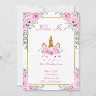 UNICORNE MAGIQUE ANNIVERSAIRE INVITATION