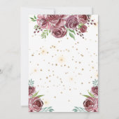 unicorne magique Bourgogne rose Invitation d'anniv (Dos)