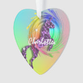 Unicorne magique Nom modifiable mignonne fille (devant)