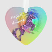 Unicorne magique Nom modifiable mignonne fille (dos)