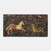 Unicorne médiévale Midnight Floral Garden