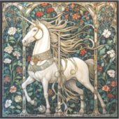 Unicorne médiévale - Sticker de serrure de fenêtre (Devant)