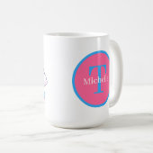 unicorne mignonne ajouter monogramme Café Mug (Devant droit)