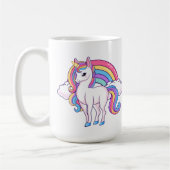 unicorne mignonne ajouter monogramme Café Mug (Gauche)