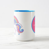 unicorne mignonne ajouter monogramme Café Mug (Centre)