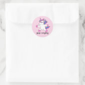 Unicorne mignonne pratique du yoga autocollant (Sac)