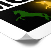 Unicorne Mode veille Poster drôle (Coin)