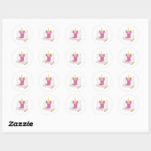 Unicorne Monogram J Stickers Personnalisés (Feuille)