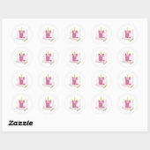 Unicorne Monogram L Stickers Personnalisés (Feuille)